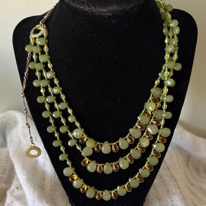 Elegant Green Beaded Necklace